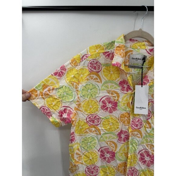 NEW Goodiefellow Fruit Print Summer Pool Side Vacation Standard Fit Medium Top - Picture 5 of 9